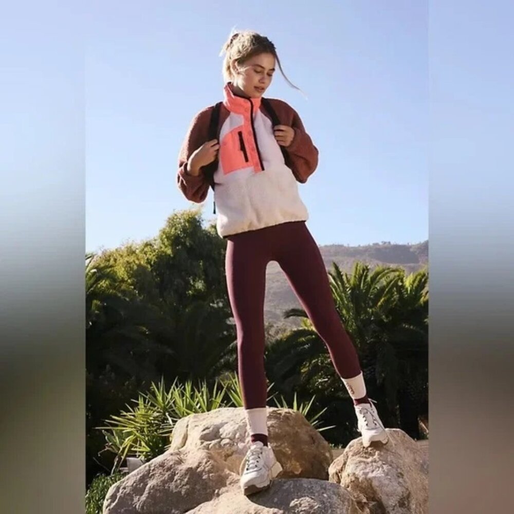 Free People Movement Hit The Slopes Colorblock Pullover NWOT - Picture 4 of 9